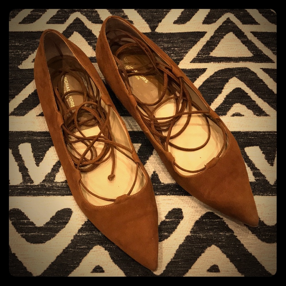 Michael Kors Collection Tied Up Flats Sz 36.5/ 6.5